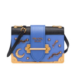 Replica Prada Astrology Embellished Velvet Shoulder Bag 1BH018 #9491